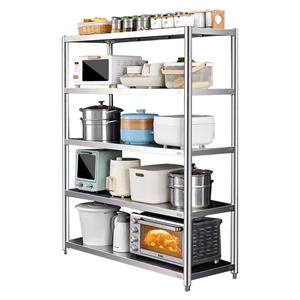 Stainless steel kitchen shelf floor standing