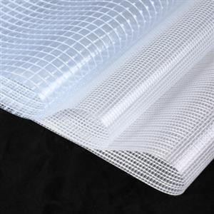 Transparent waterproof tarpaulin outdoor rainproof and sunscreen clip mesh fabric